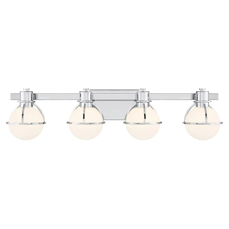 Dimmable Industrial Lighting for Ambiance ControlPierce Four Light Bathroom Vanity