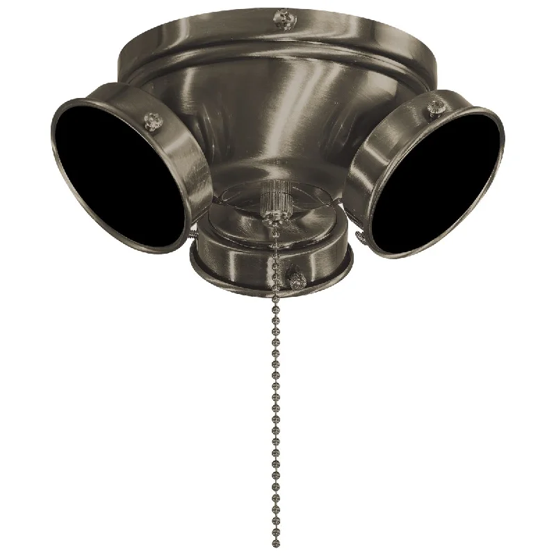 Industrial Lighting for Chemical PlantsUniversal 7 In. Three Lights Ceiling Fan Light Kit, Burnished Nickel Finish