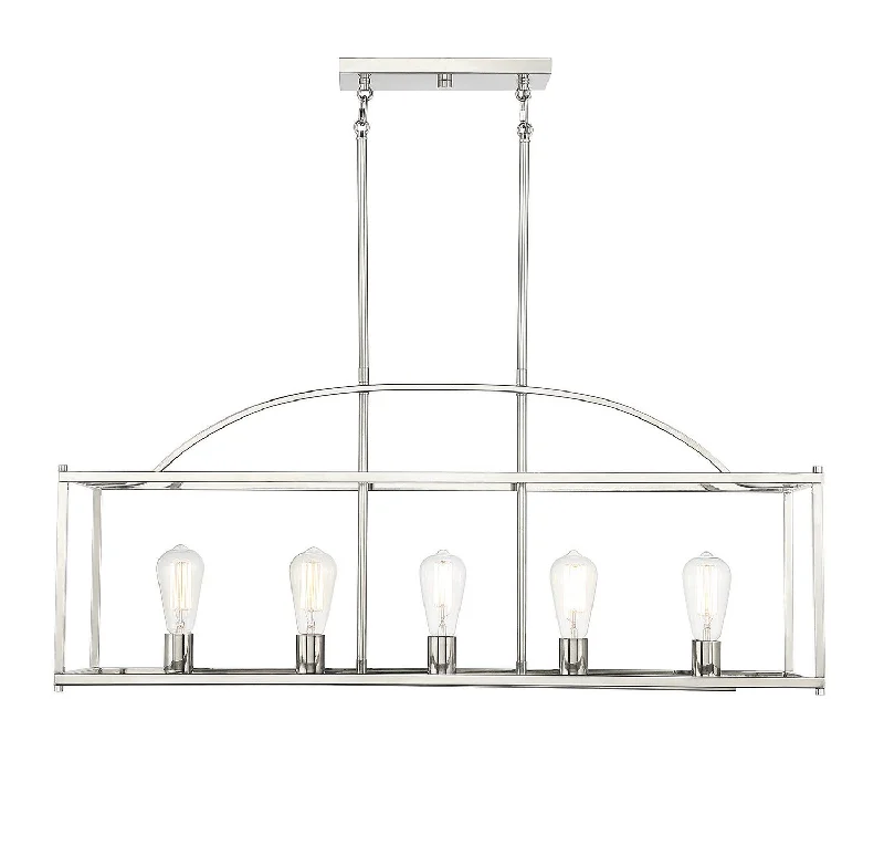 Industrial Exit Sign Lighting for Quick EvacuationPalladian Five Light Linear Chandelier