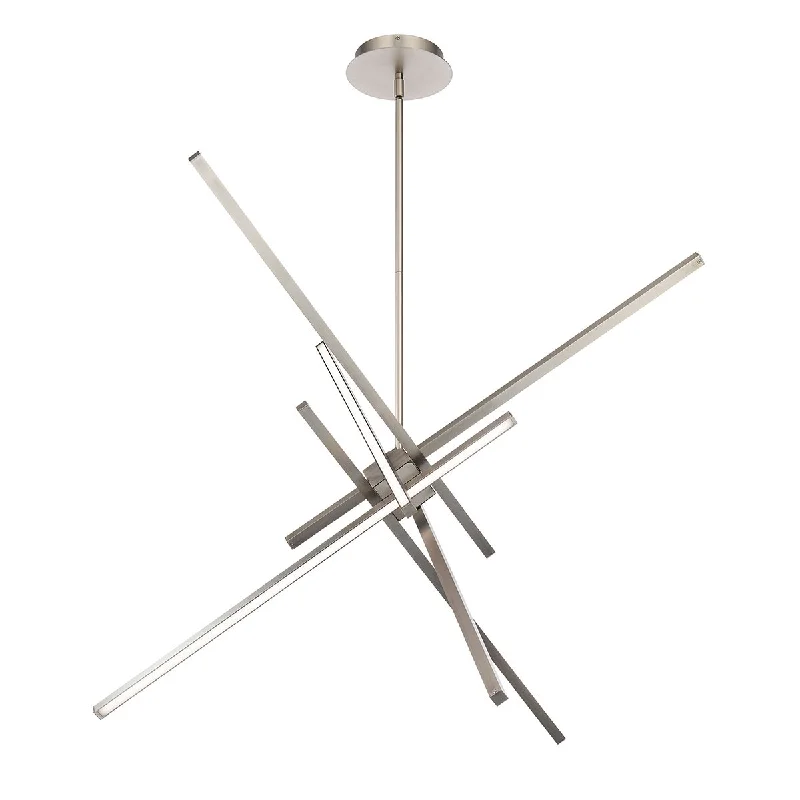 Industrial Lighting for Chemical PlantsParallax 39 in. LED Pendant Light Brushed Nickel finish Industrial Lighting for Chemical PlantsParallax 39 in. LED Pendant Light Brushed Nickel finish