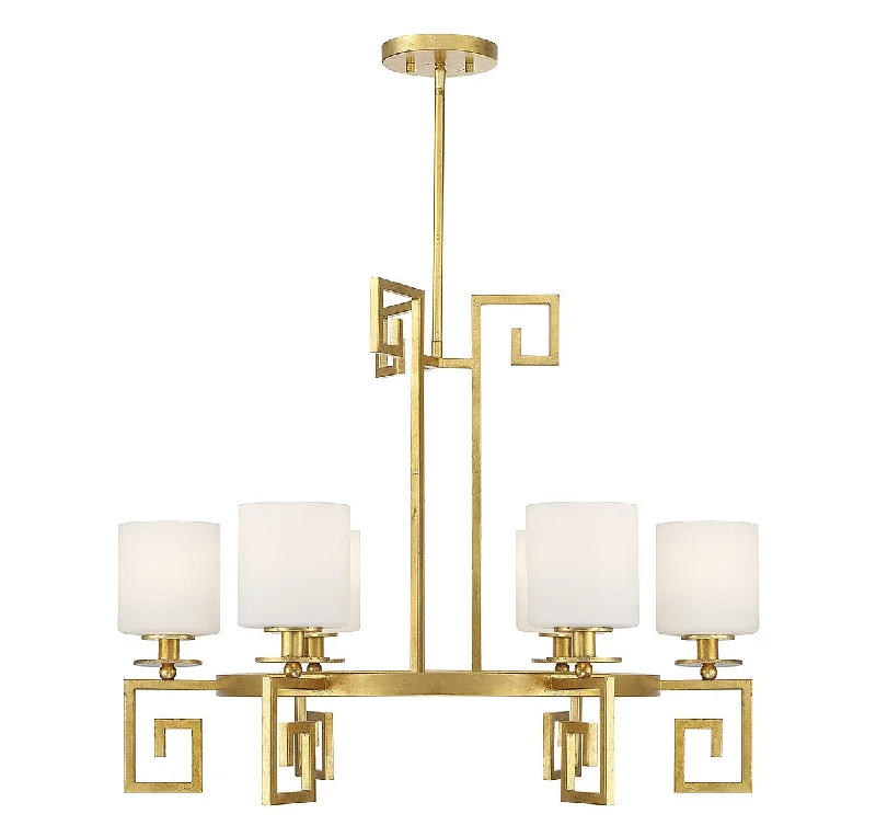 Waterproof Industrial Lighting for Wet AreasQuatrain Six Light Chandelier