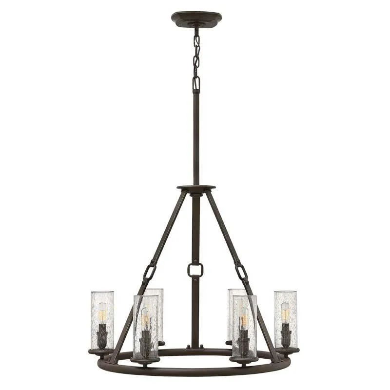 Track lighting with a brushed nickel finishHinkley 4786OZ Chandelier Oil Rubbed Bronze Dakota