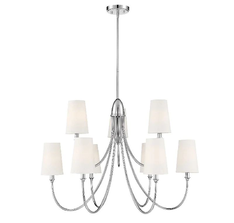 Industrial Pendant Lighting for Machine ShopsCameron Nine Light Chandelier