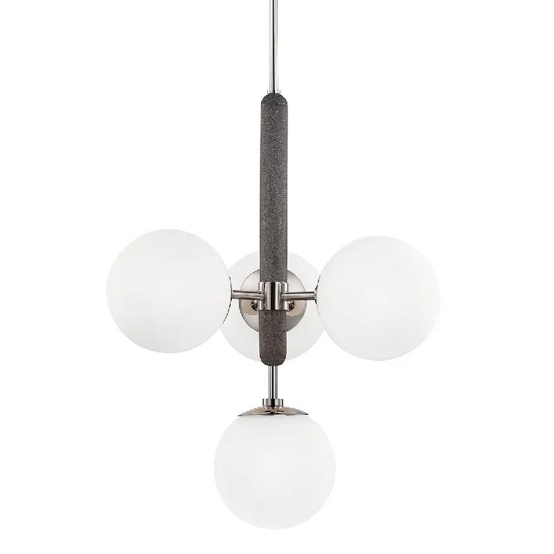 Industrial Lighting for Woodworking FactoriesBrielle 20 in. 4 Lights Chandelier Polished Nickel finish