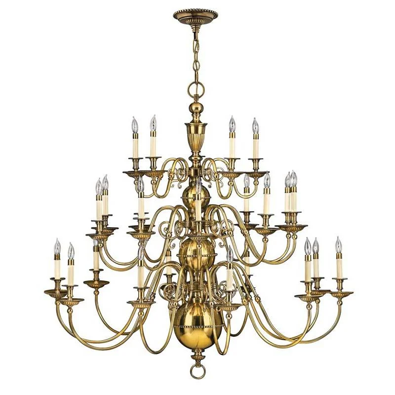 Track lighting for updating office lobbiesHinkley 4419BB Chandelier Cambridge Burnished Brass