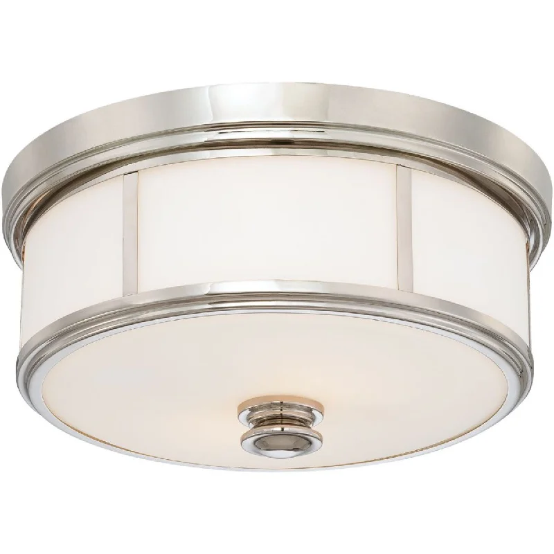 Adjustable Industrial Lighting for Flexible Illumination16 in. 3 Lights Flush Mount Light Polished Nickel finish Adjustable Industrial Lighting for Flexible Illumination16 in. 3 Lights Flush Mount Light Polished Nickel finish
