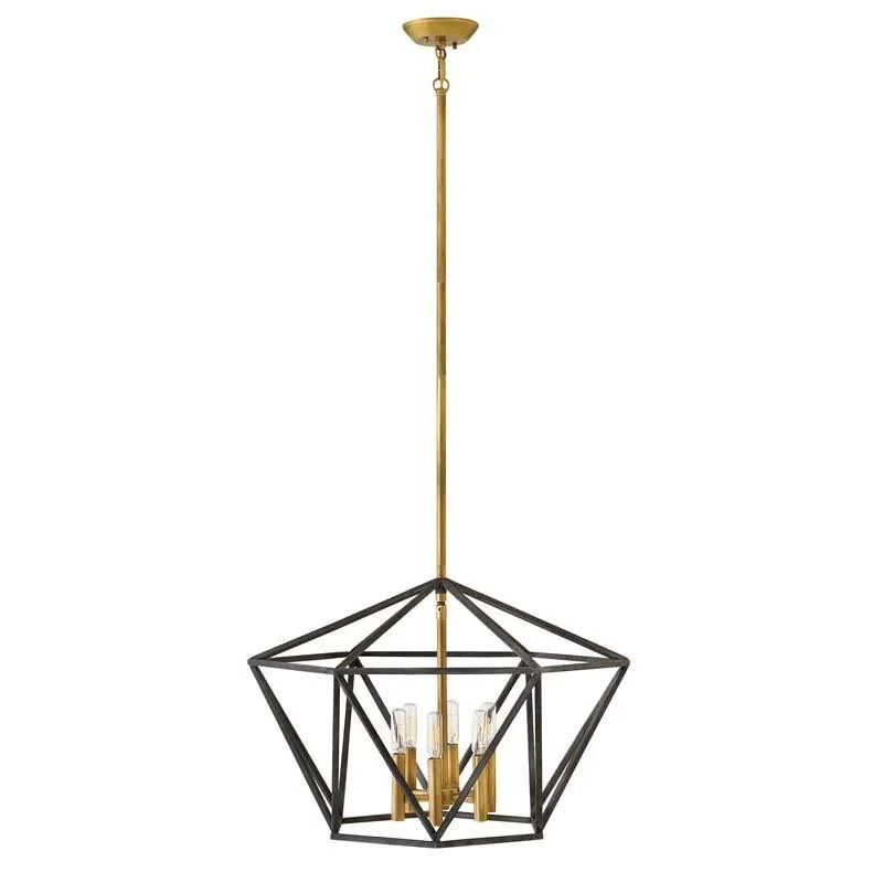 Track lighting for accentuating artworksHinkley 3576DZ Chandelier Theory Aged Zinc
