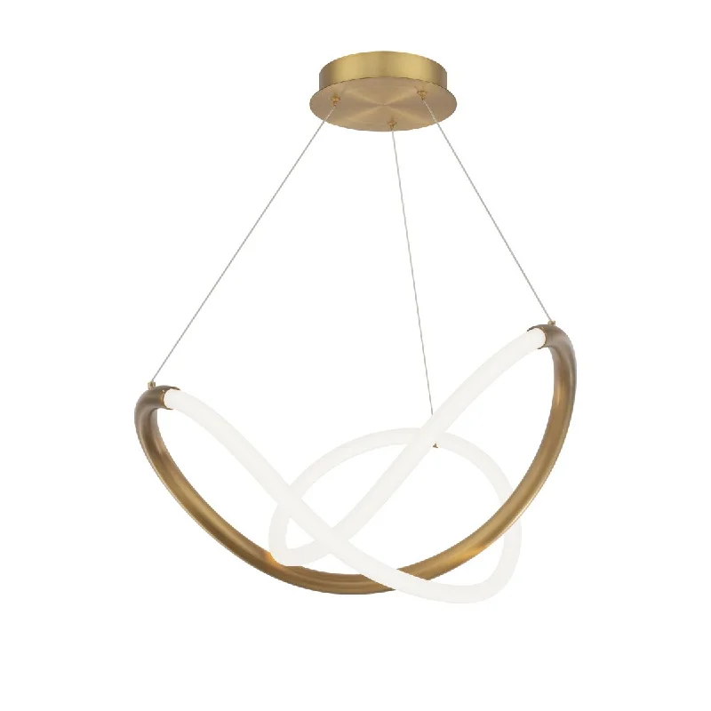Industrial Flood Lighting for Outdoor Loading DocksSolo 22 in. LED Pendant Light Brass finish
