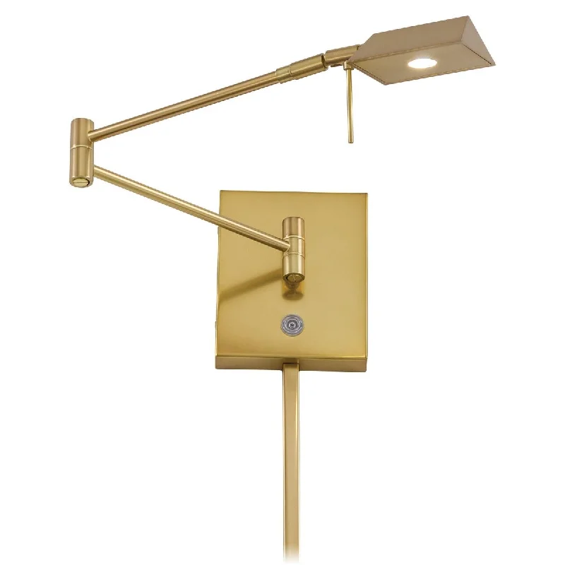Dust - Resistant Industrial Lighting for Dirty WorkspacesGeorge's Reading Room Contemporary LED Swing Arm Wall Lamp Gold finish Dust - Resistant Industrial Lighting for Dirty WorkspacesGeorge's Reading Room Contemporary LED Swing Arm Wall Lamp Gold finish