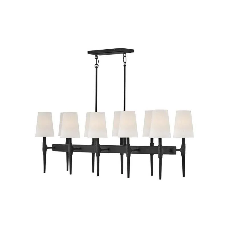 Track lighting with a decorative track designHinkley 4469BK Chandelier Beaumont Black