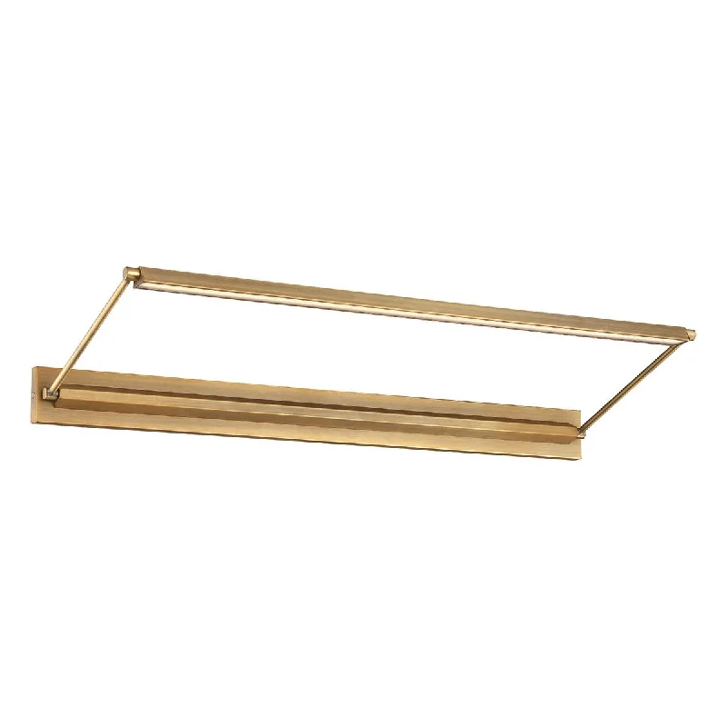 Industrial Lighting for Food Processing FactoriesHudson 34 in. Rotating LED Picture Light 3000K Aged Brass Finish