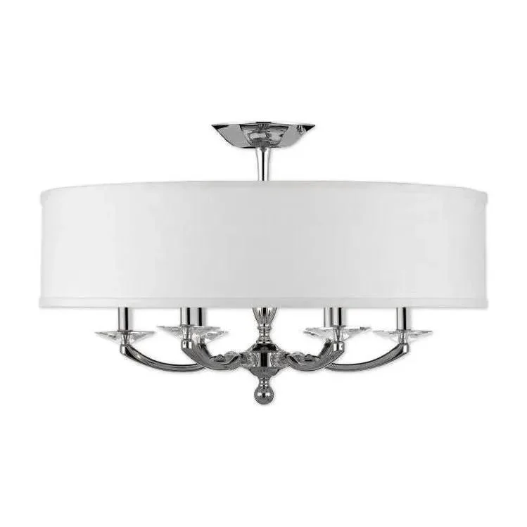 Track lighting for illuminating walkwaysKensington Shaded Brass and Crystal Semi-Flush