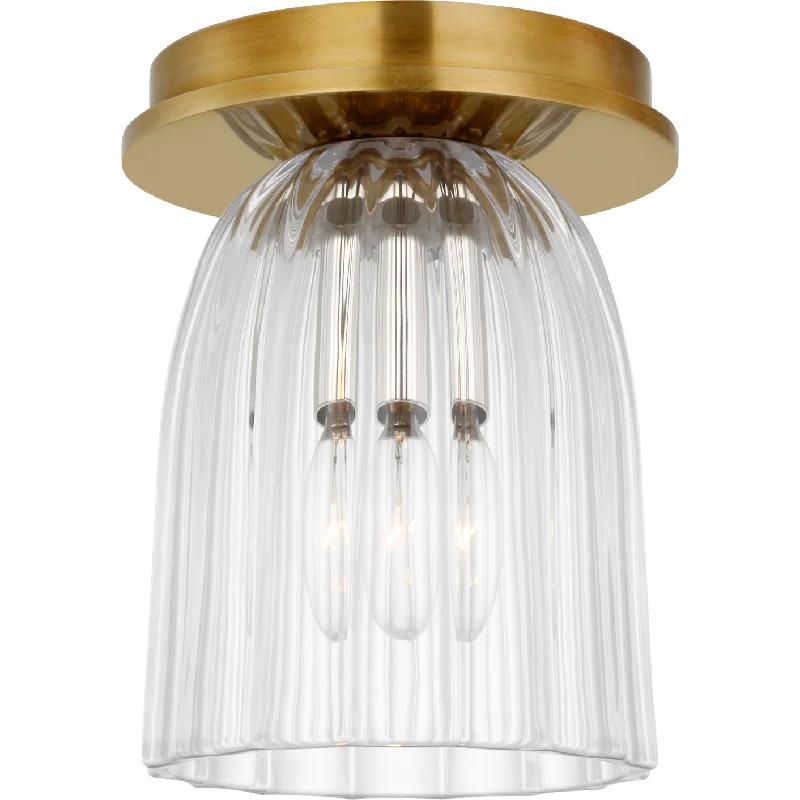 Track lighting with colored glass accentsAsalea 5" Solitaire Flush Mount