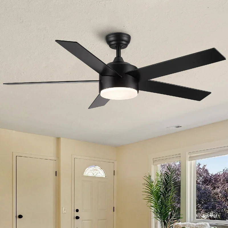 Large Chandeliers for Grand Halls and FoyersLarge Chandeliers for Grand Halls and Foyers52 in. 5 Blades Indoor Matte Black Ceiling Fans with Dimmable Light and Remote Control - 52 inches