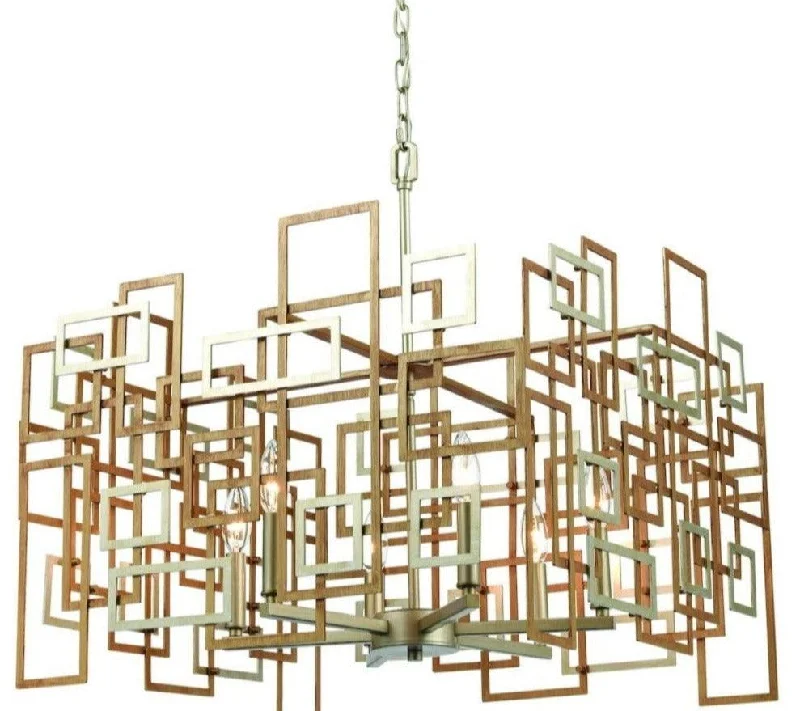 Chandeliers with Adjustable Arms for Directional LightingChandeliers with Adjustable Arms for Directional LightingAbstract Metal Geo Glam Chandelier