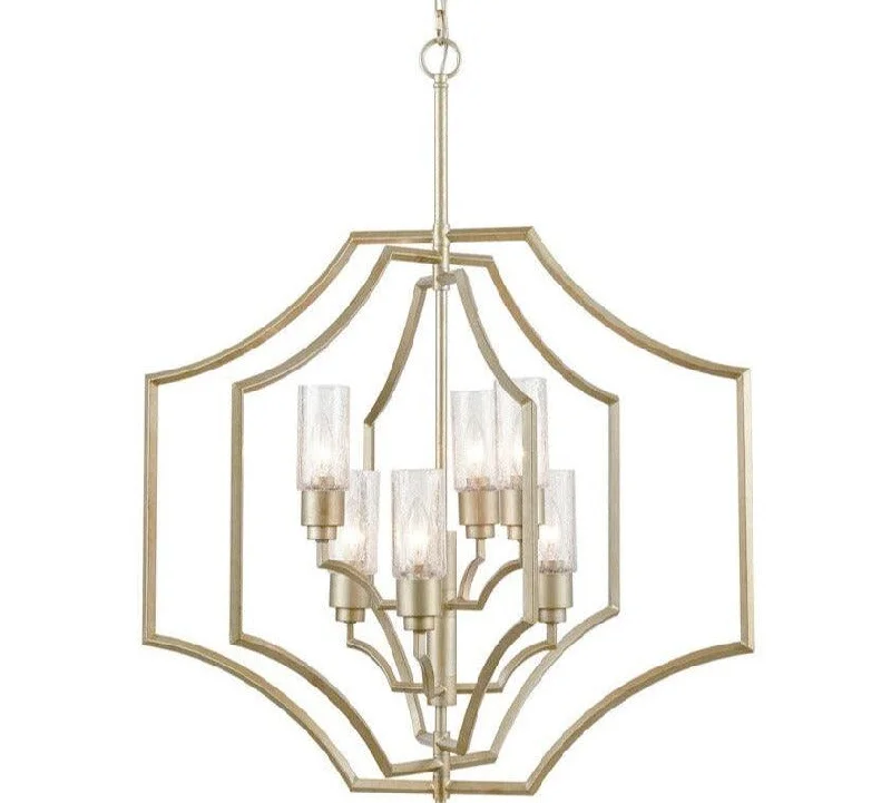 Chandeliers with Multiple Lights for Maximum IlluminationChandeliers with Multiple Lights for Maximum IlluminationAged Silver Crackled Glass Chandelier