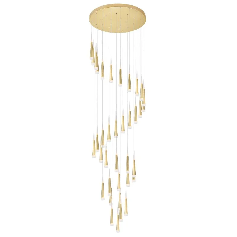 Incandescent Chandeliers for a Warm and Traditional GlowIncandescent Chandeliers for a Warm and Traditional GlowAndes LED Multi Light Pendant With Satin Gold Finish