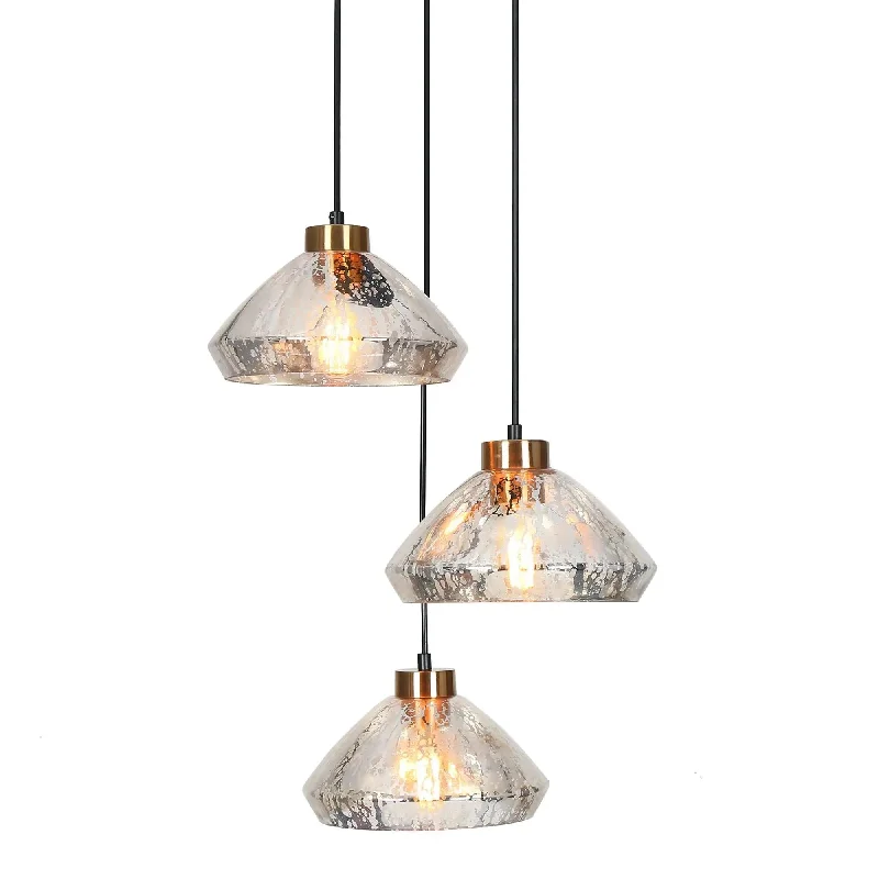 Chandeliers with Frosted Glass for a Softer Light DiffusionChandeliers with Frosted Glass for a Softer Light DiffusionAnila 3-Light Small Black Chandelier