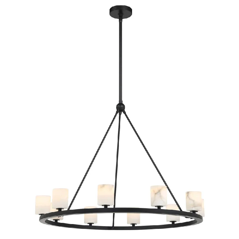 Chandeliers with Murano Glass for a High - End Artistic TouchChandeliers with Murano Glass for a High - End Artistic TouchAragon 10 Light Matte Black Chandelier Chandeliers with Murano Glass for a High - End Artistic TouchChandeliers with Murano Glass for a High - End Artistic TouchAragon 10 Light Matte Black Chandelier