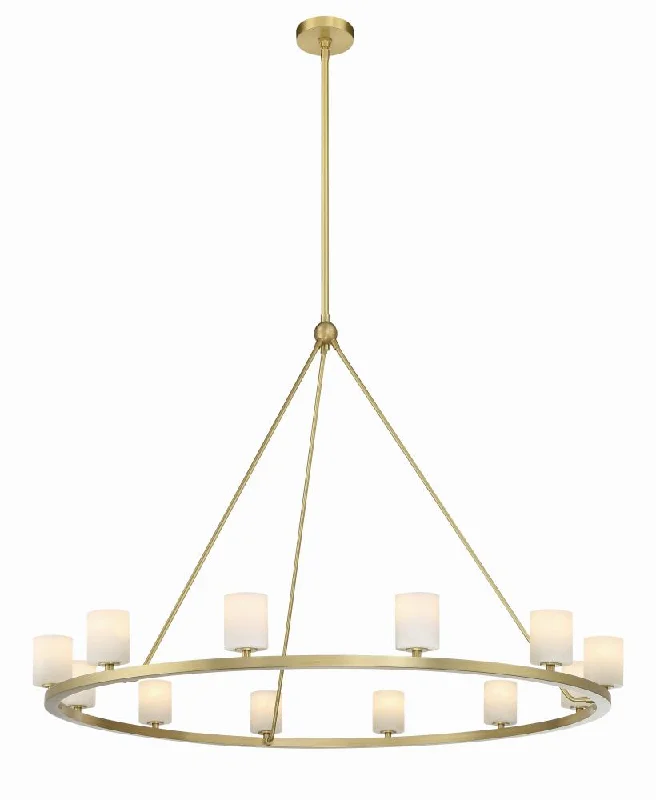 Chandeliers with Murano Glass for a High - End Artistic TouchChandeliers with Murano Glass for a High - End Artistic TouchAragon 12 Light Soft Brass Chandelier