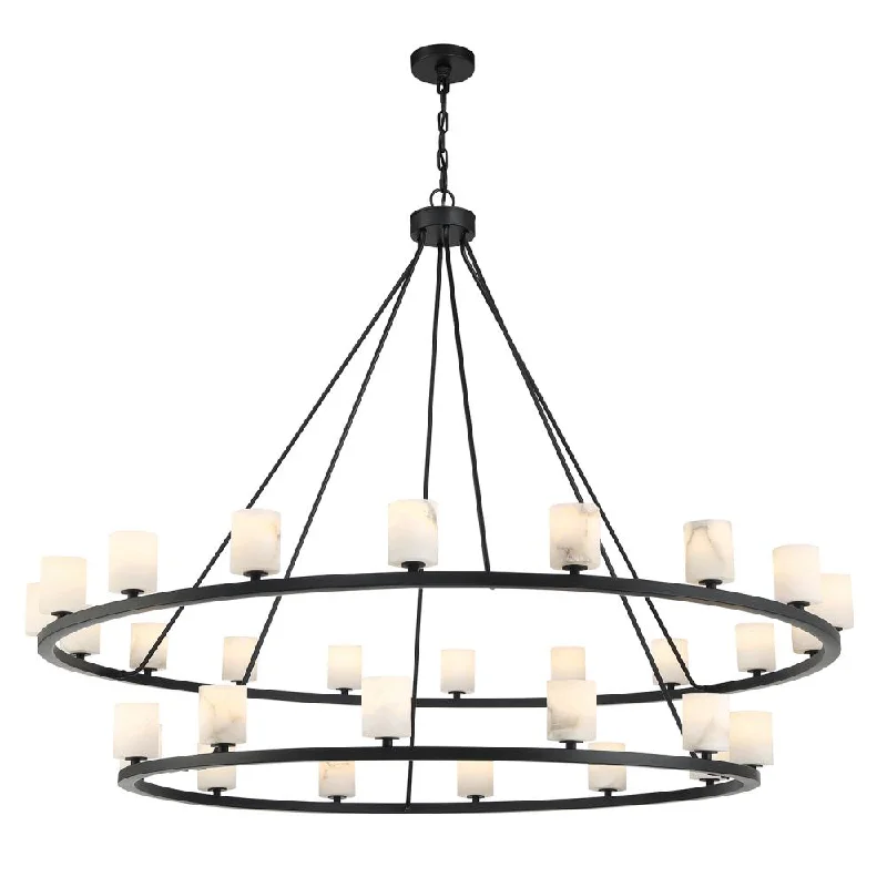 Chandeliers with Pendant Lights for a Stylish LookChandeliers with Pendant Lights for a Stylish LookAragon 30 Light Matte Black Chandelier