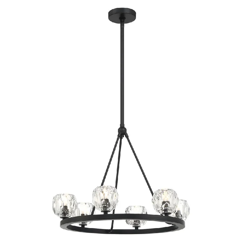 Large Chandeliers for Grand Halls and FoyersLarge Chandeliers for Grand Halls and FoyersAragon 6 Light Matte Black Chandelier