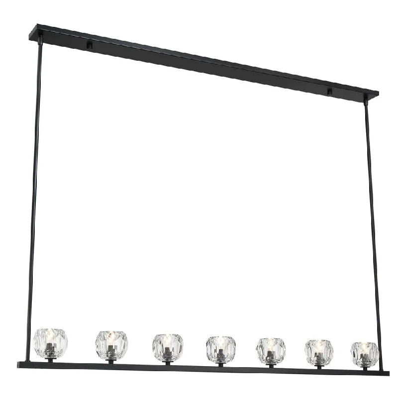 Chandeliers with Metal Frames in Silver FinishChandeliers with Metal Frames in Silver FinishAragon 7 Light Matte Black Chandelier