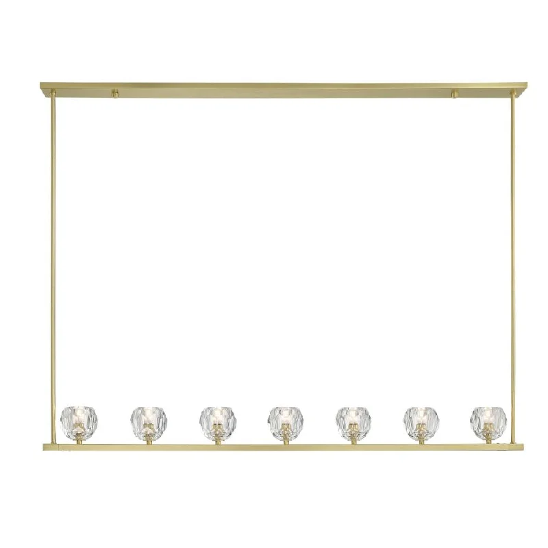 Chandeliers with Adjustable Height for Custom InstallationChandeliers with Adjustable Height for Custom InstallationAragon 7 Light Soft Brass Chandelier