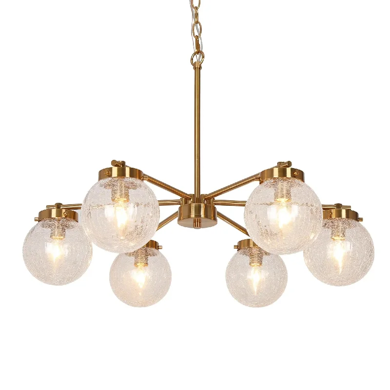 Modern Crystal Chandeliers for Contemporary HomesModern Crystal Chandeliers for Contemporary HomesAriene 6-Light Large Brass Chandelier