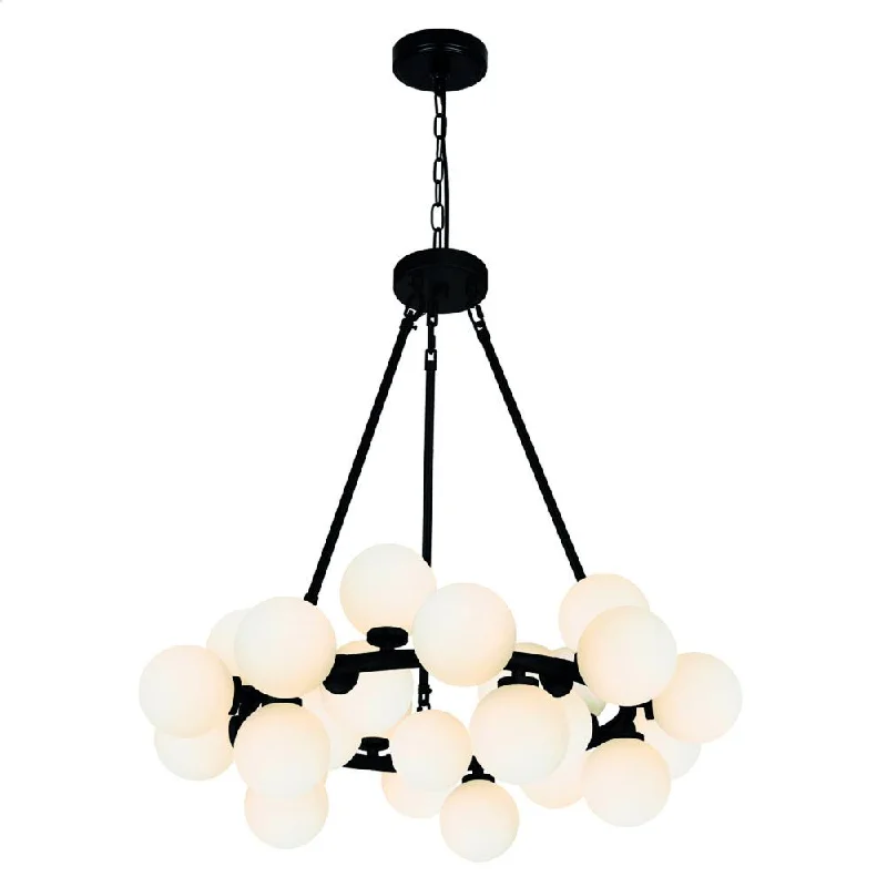Chandeliers for High Ceilings to Fill Vertical SpaceChandeliers for High Ceilings to Fill Vertical SpaceArya 25 Light Chandelier With Black Finish
