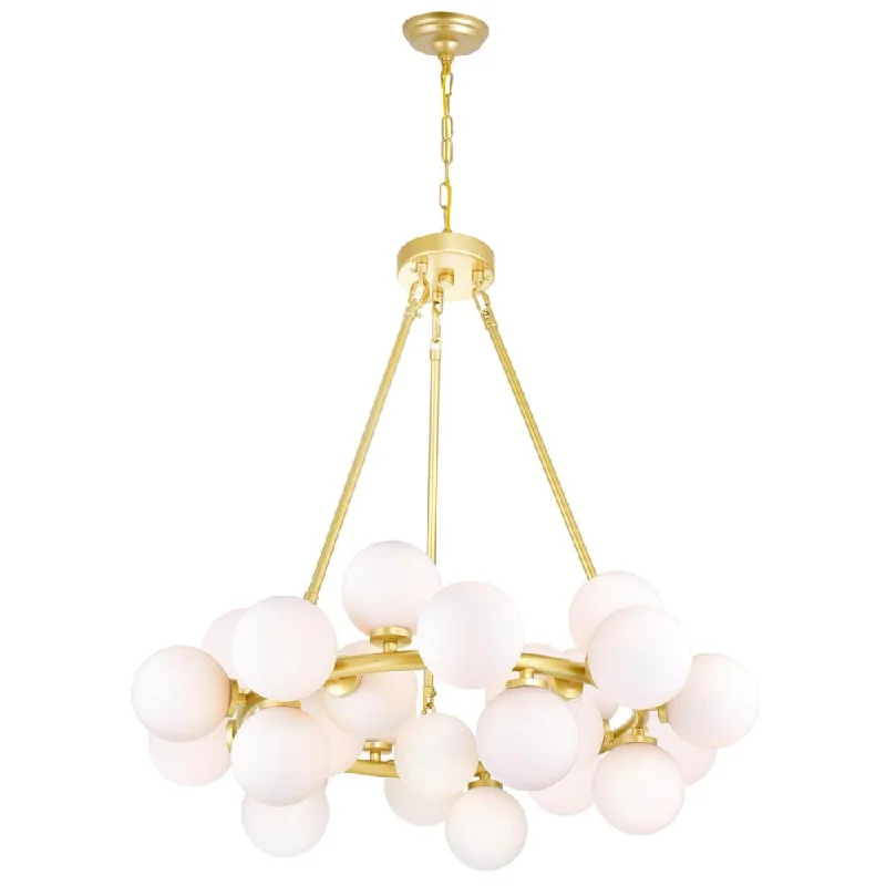 Chandeliers with Candle - Style Bulbs for a Classic AestheticChandeliers with Candle - Style Bulbs for a Classic AestheticArya 25 Light Chandelier With Satin Gold Finish