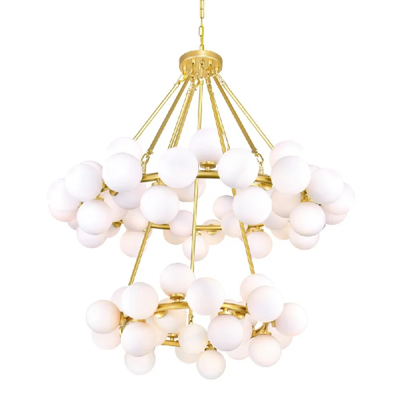 Chandeliers with Candle - Style Bulbs for a Classic AestheticChandeliers with Candle - Style Bulbs for a Classic AestheticArya 70 Light Chandelier With Satin Gold Finish