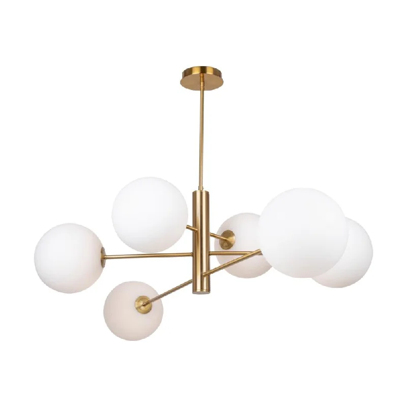 Chandeliers for Dining Rooms to Set the Mood for MealsChandeliers for Dining Rooms to Set the Mood for MealsAurelia Collection 6-Light 48" Chandelier Brass