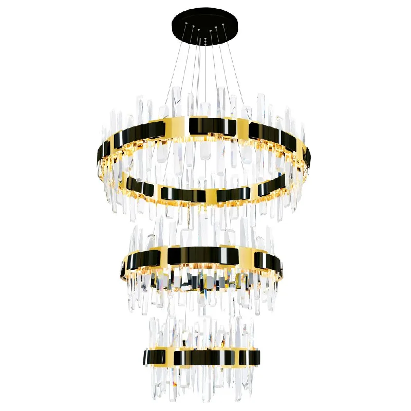 Chandeliers with Dimmable Lights for Ambiance ControlChandeliers with Dimmable Lights for Ambiance ControlAya LED Integrated Pearl Black Chandelier