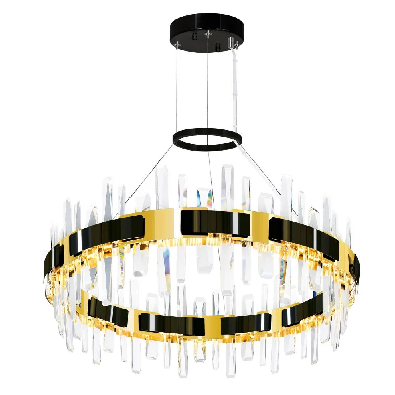 Rustic Wood Chandeliers for Country - Style HousesRustic Wood Chandeliers for Country - Style HousesAya LED Integrated Pearl Black Chandelier