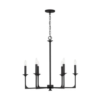 Chandeliers with Metal Frames in Gold FinishChandeliers with Metal Frames in Gold FinishBlack Iron 6 Light Chandelier