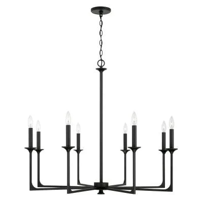 Mid - Century Modern Chandeliers for Vintage AppealMid - Century Modern Chandeliers for Vintage AppealBlack Iron 8 Light Chandelier