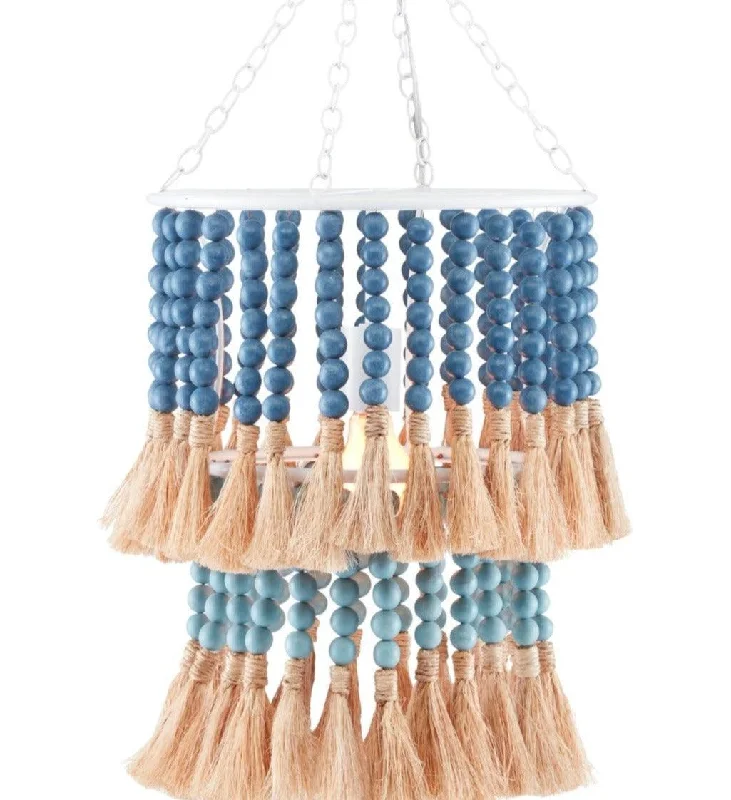 Chandeliers with Frosted Glass for a Softer Light DiffusionChandeliers with Frosted Glass for a Softer Light DiffusionBlue Coastal Cottage Beaded Rope Pendant