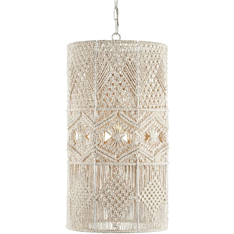 Chandeliers with Metal Frames in Gold FinishChandeliers with Metal Frames in Gold FinishBoho Woven Macrame Pendant