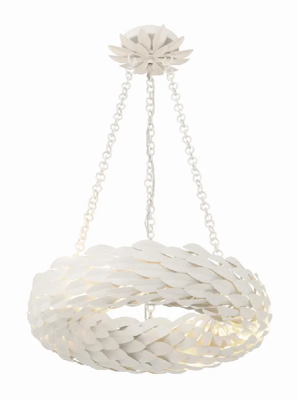 Chandeliers with Frosted Glass for a Softer Light DiffusionChandeliers with Frosted Glass for a Softer Light DiffusionBroche 6 Light Matte White Chandelier