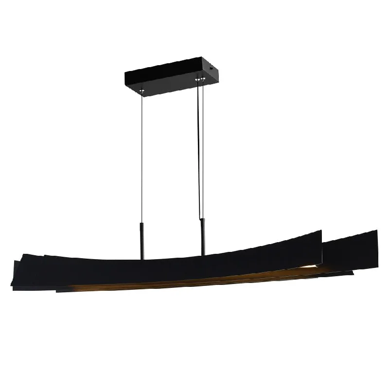 Chandeliers with Murano Glass for a High - End Artistic TouchChandeliers with Murano Glass for a High - End Artistic TouchCandora Integrated LED Black Island/Pool Table Light