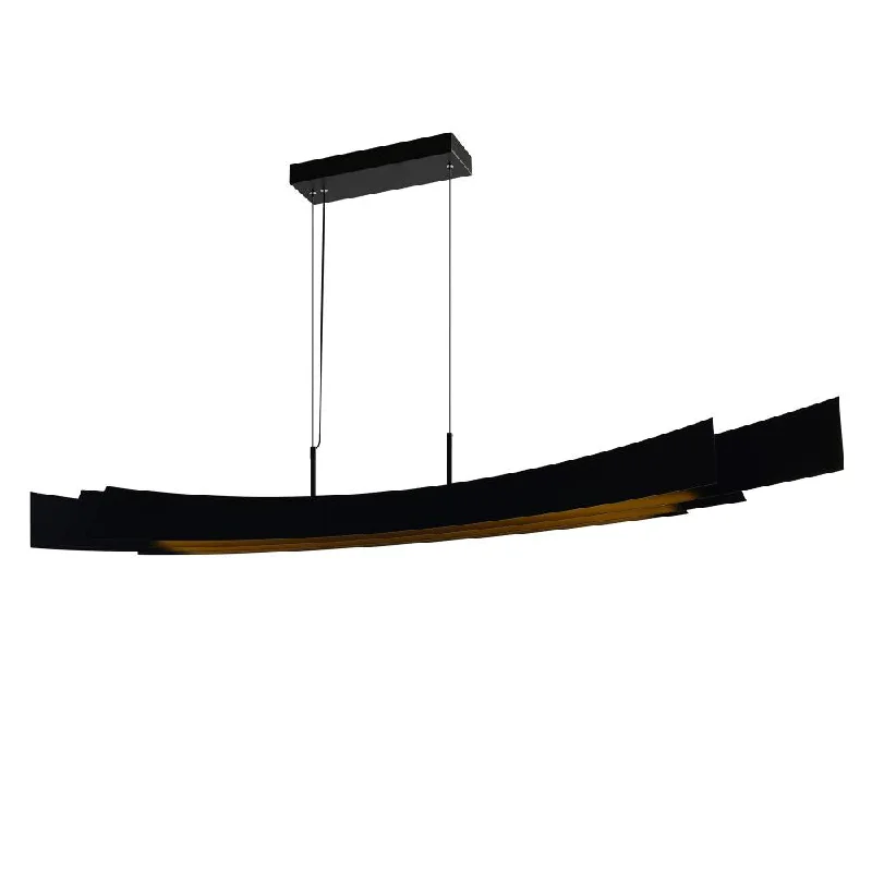 Chandeliers with Frosted Glass for a Softer Light DiffusionChandeliers with Frosted Glass for a Softer Light DiffusionCandora Integrated LED Black Island/Pool Table Light