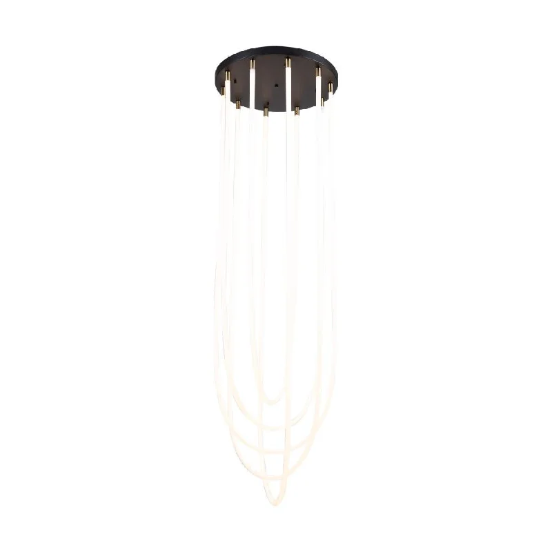 Victorian - Inspired Chandeliers with Ornate DetailsVictorian - Inspired Chandeliers with Ornate DetailsCascata Collection 5-Light Chandelier Black and Brushed Brass