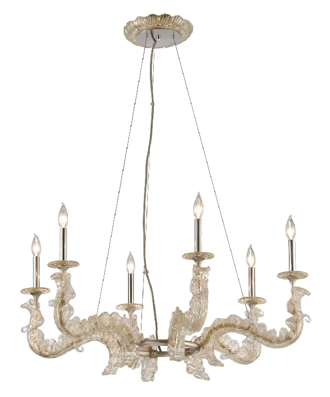 Industrial Iron Chandeliers for Loft - Inspired SpacesIndustrial Iron Chandeliers for Loft - Inspired SpacesCorbett Cielo 221-06 Chandelier Light - Silver Leaf
