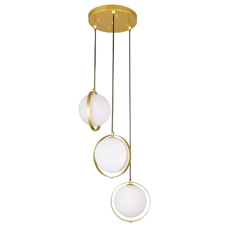 Large Chandeliers for Grand Halls and FoyersLarge Chandeliers for Grand Halls and FoyersDa Vinci 3 Light Multi Light Pendant With Brass Finish