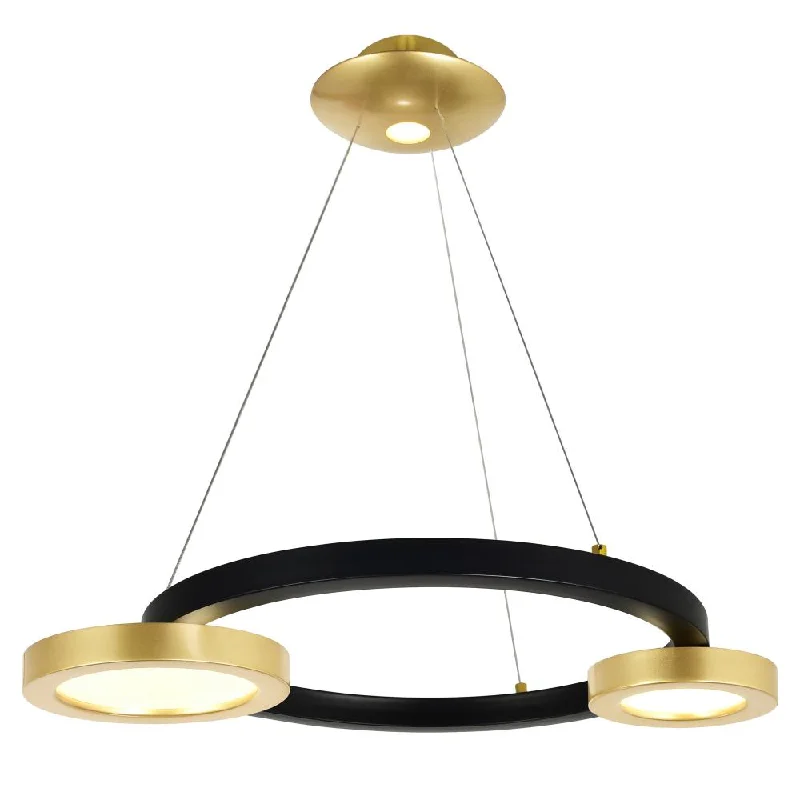 Chandeliers with Clear Crystal for a Sparkling EffectChandeliers with Clear Crystal for a Sparkling EffectDeux Lunes LED Chandelier With Sun Gold & Black Finish
