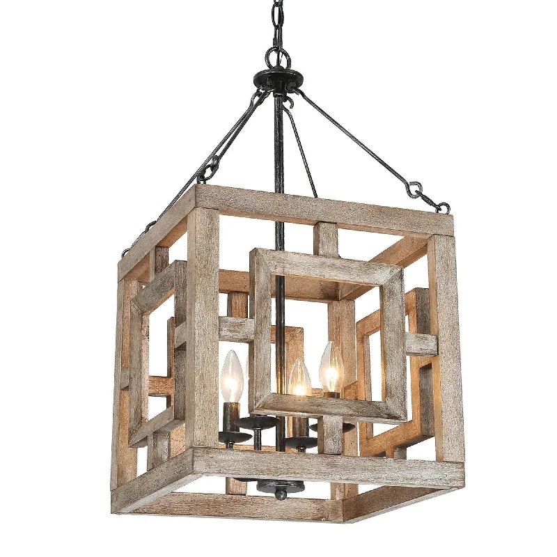 Chandeliers with Murano Glass for a High - End Artistic TouchChandeliers with Murano Glass for a High - End Artistic TouchFerdinand 4-Light Mini Wood Chandelier