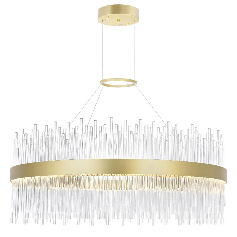 Oversized Chandeliers as a Statement Piece in Living RoomsOversized Chandeliers as a Statement Piece in Living RoomsGenevieve LED Chandelier With Medallion Gold Finish