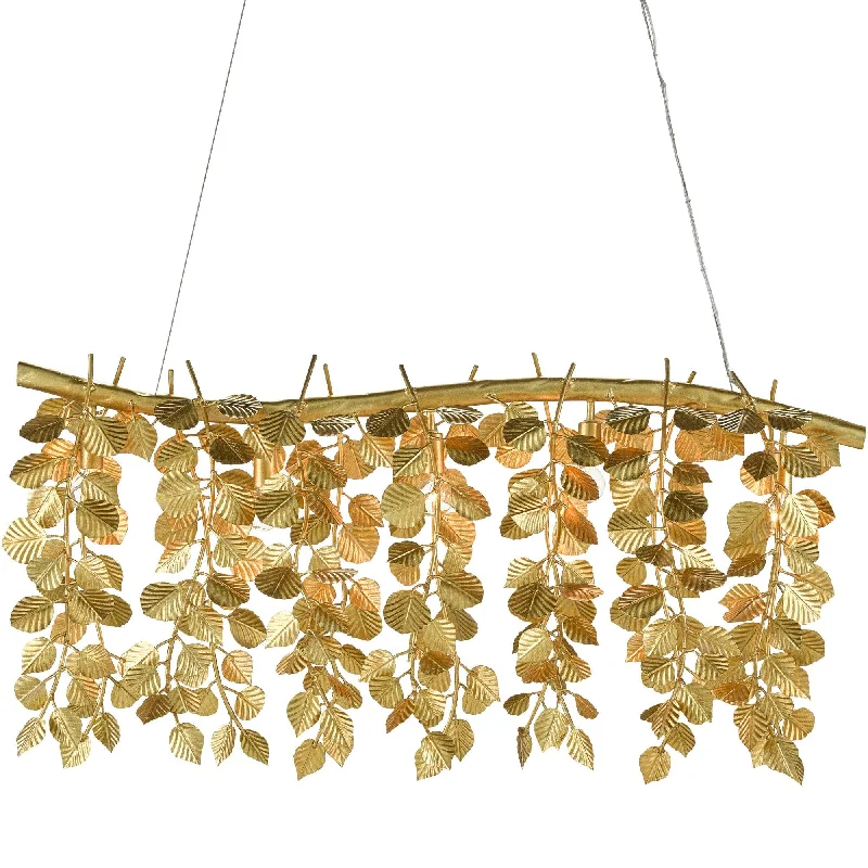 Chandeliers with Clear Crystal for a Sparkling EffectChandeliers with Clear Crystal for a Sparkling EffectGold Eucalyptus Glam Chandelier