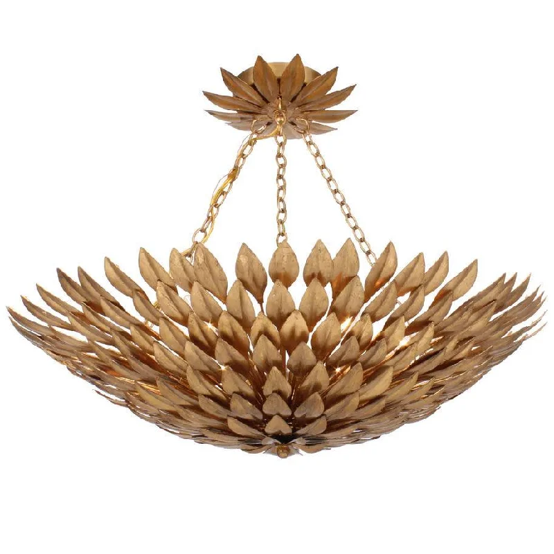 French Country Chandeliers with a Romantic AuraFrench Country Chandeliers with a Romantic AuraGold Leaf Broche Chandelier
